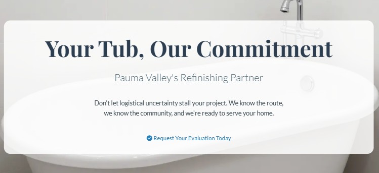 bathtub refinish company that serves pauma valley ca
