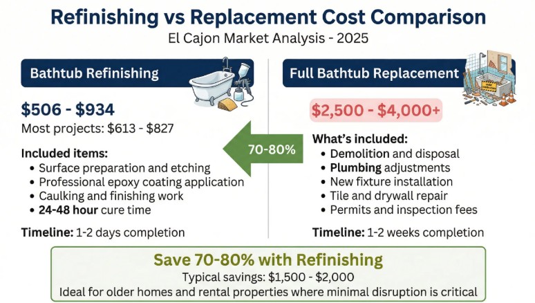 bathtub refinishing cost el cajon
