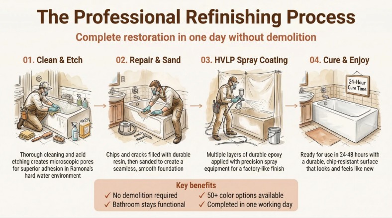 bathtub refinishing vs replacement ramona 
