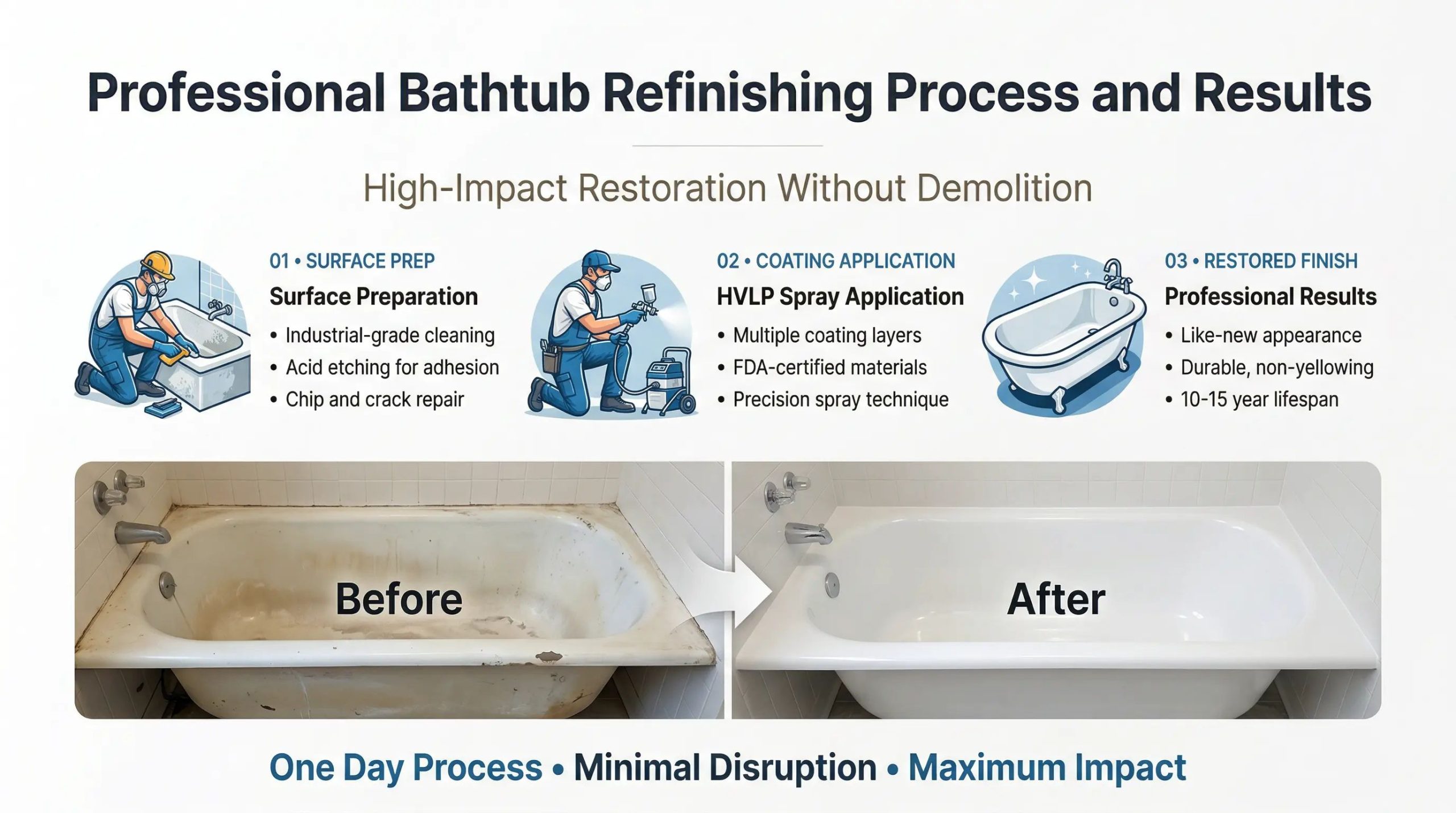 bathtub refinishing vs replacement vista ca