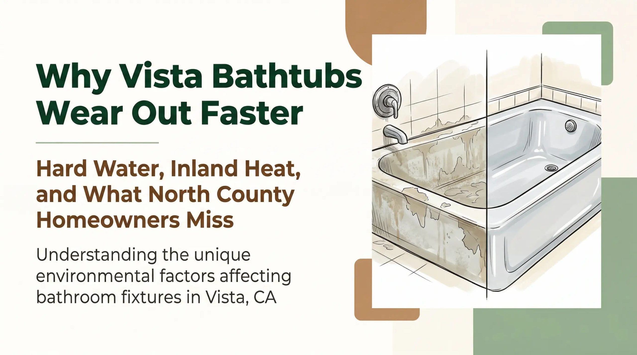hard water bathtub damage vista ca 