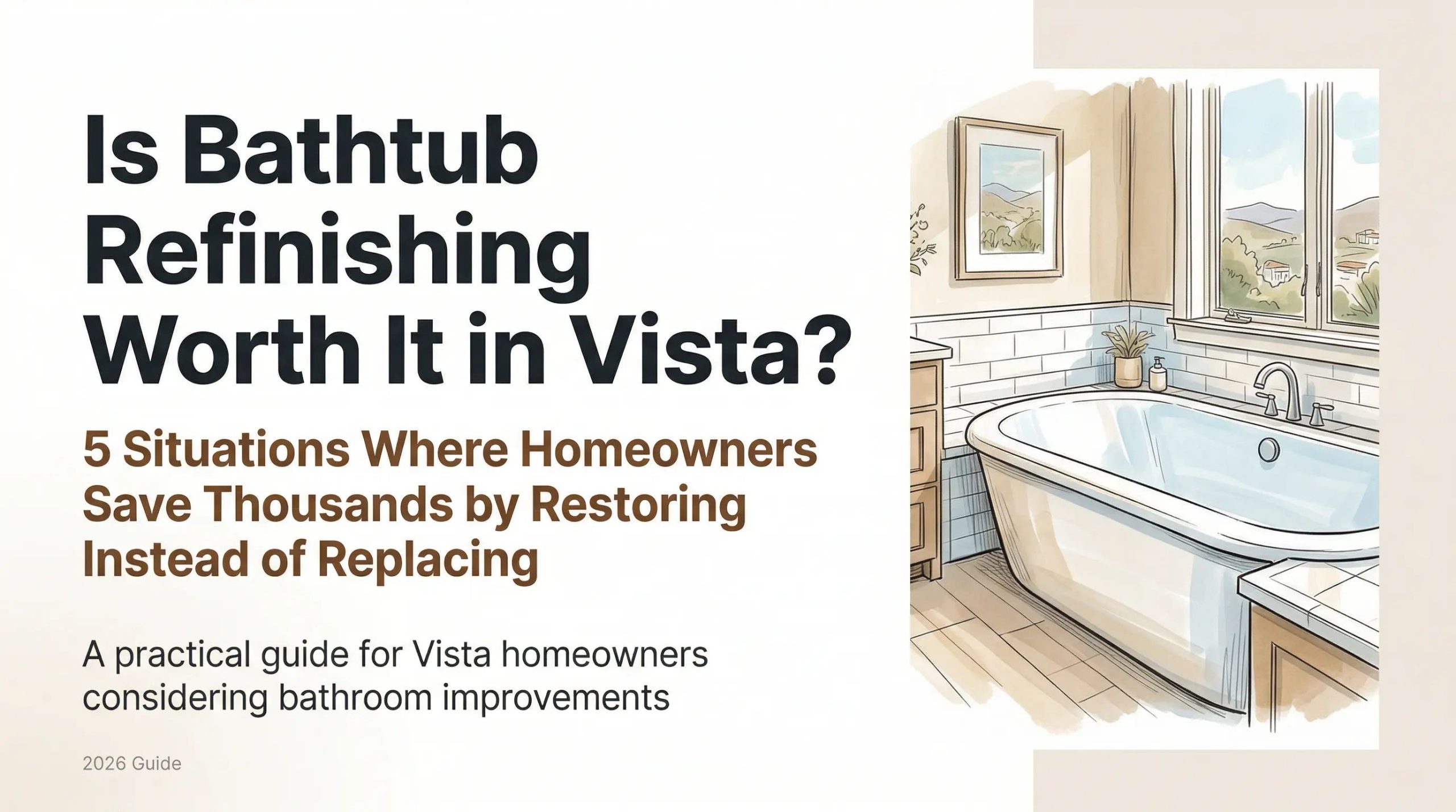is bathtub refinishing worth it vista ca