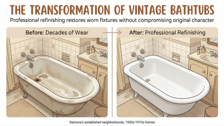 older home bathtub refinishing ramona